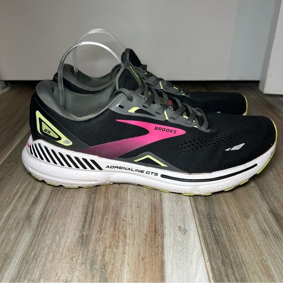 Brooks Adrenaline GTS 23 Black, Gunmetal and Sharp Green, Women’s 11.5 Medium - Picture 4 of 12